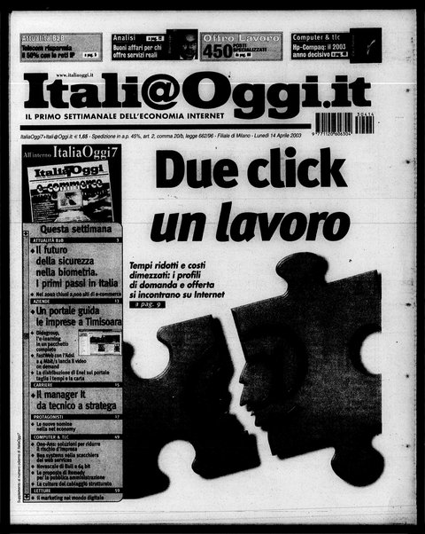 Italia oggi : quotidiano di economia finanza e politica